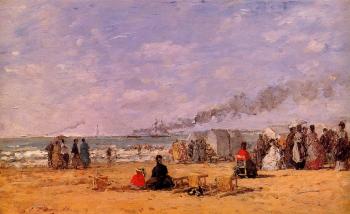 Eugene Boudin : The Beach at Trouville II